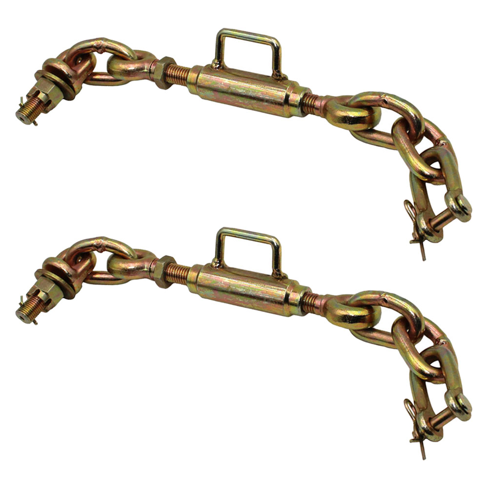 2 Universal Fit 3 Point Hitch Turnbuckle Sway Check Chain Stabilizer 11.75-13.50